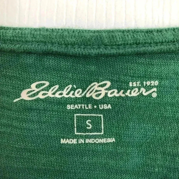 Eddie Bauer Green 3/4 Length Sleeve Shirt Small - Picture 7 of 12
